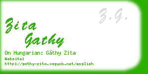 zita gathy business card
