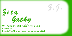 zita gathy business card